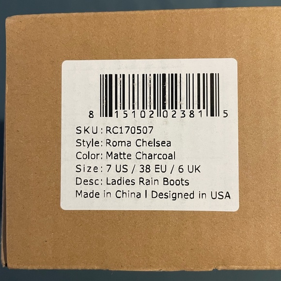 🆕 ☔️ Roma rain boots ~ Chelsea style rain boots - Picture 6 of 7